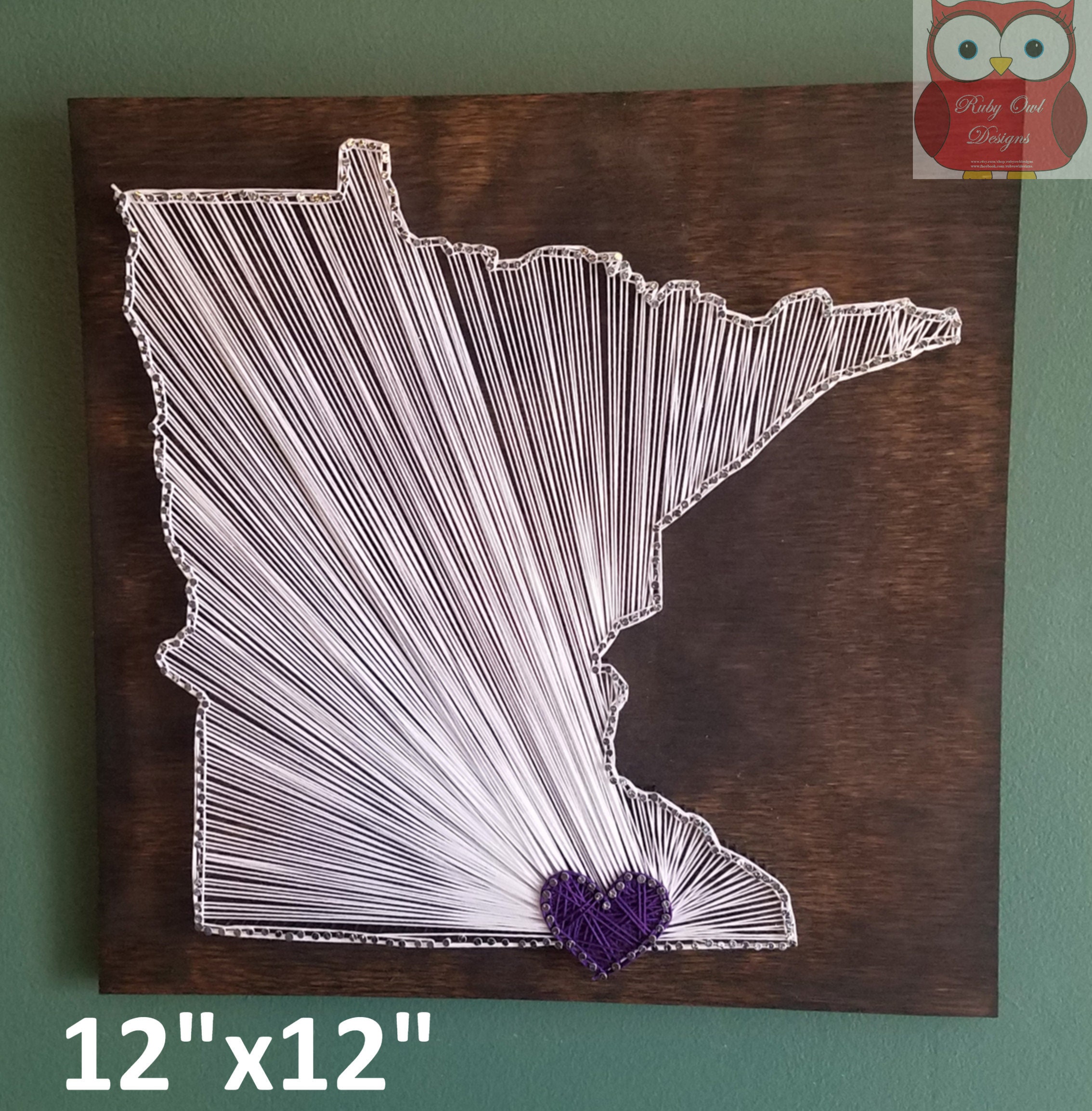 Minnesota String Art Pattern State of Minnesota String Art Sign, Minnesota, Made to Order - Etsy
