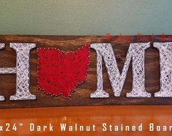 State of Ohio Home String Art Sign, Ohio, Made to Order