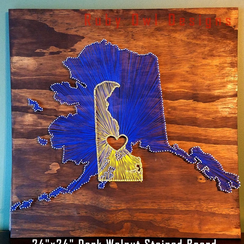 Two State String Art - Etsy