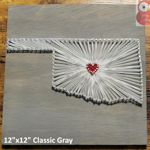State of Oklahoma String Art Sign, Oklahoma, Made to Order
