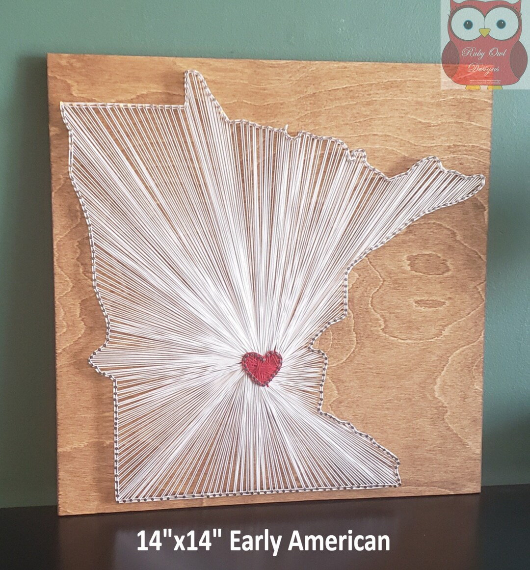 State of Minnesota String Art Sign, Minnesota, Made to Order - Etsy