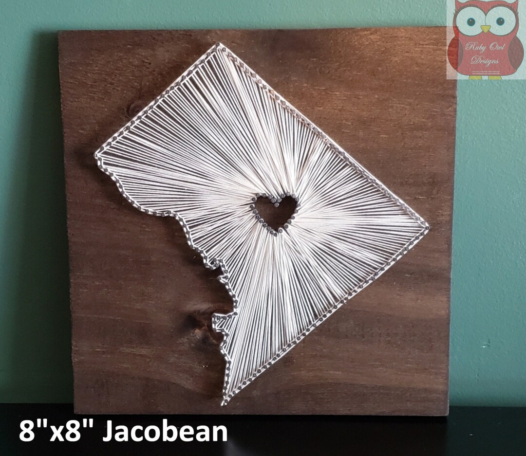 Washington DC String Art Sign, Washington DC, District of Columbia ...