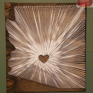 State of Arizona String Art Sign, Arizona, Made to Order