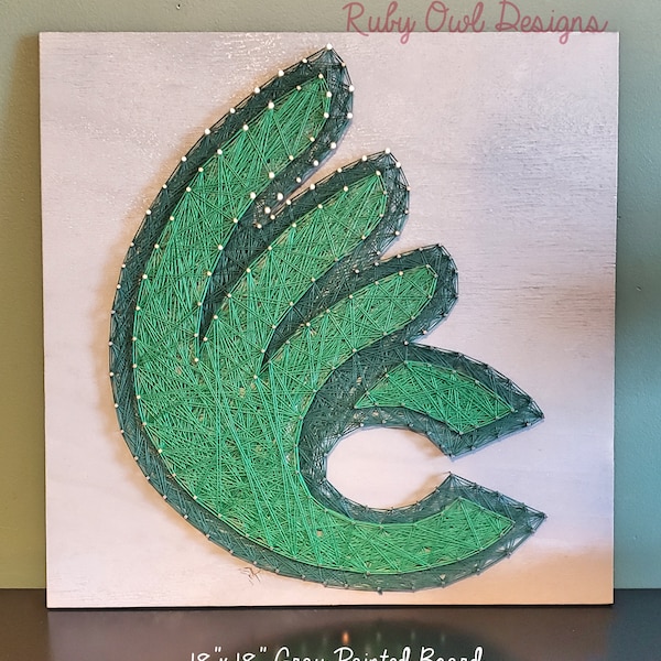 Ohio College String Art Sign, Wilmington Quakers, Made to Order