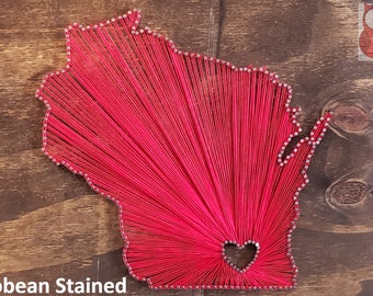 State of Wisconsin String Art Sign, Wisconsin, Made to Order