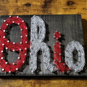 Script/Cursive Ohio String Art Sign, Ohio State, Made to Order