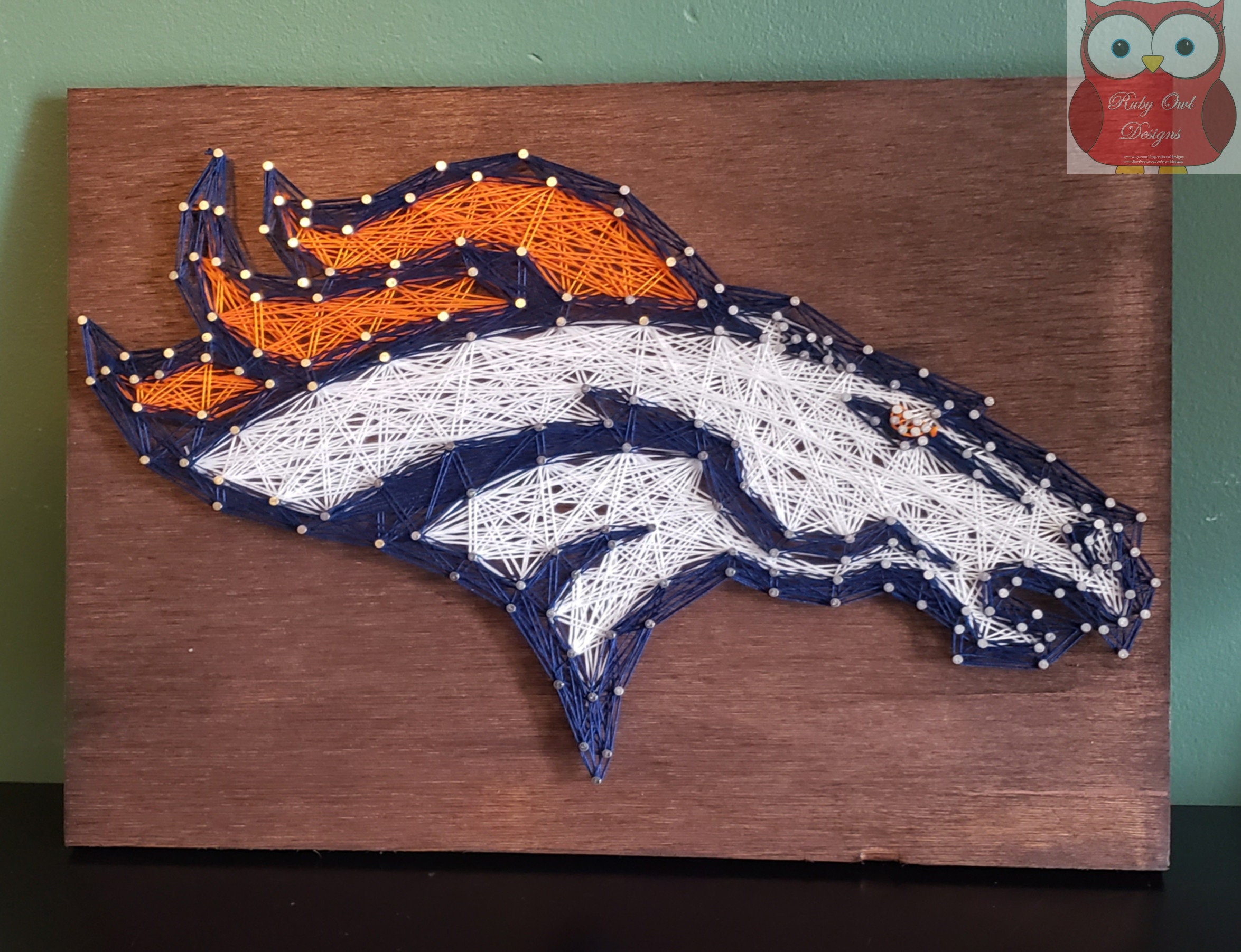 Denver Football String Art Sign, Made to Order