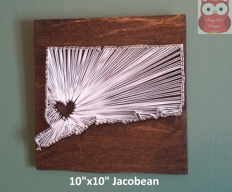 State of Connecticut String Art Sign Connecticut Made to - Etsy