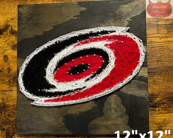 Carolina Hockey String Art Sign, Hurricane Hockey, North Carolina, Made to Order