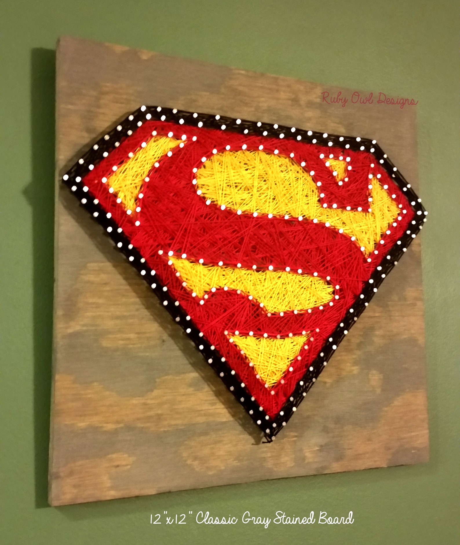 Superman String Art Sign Made to Order Comic Books Etsy