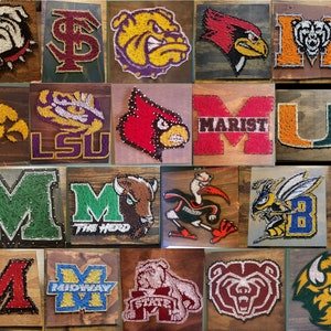College String Art Sign, College Sports, College Teams, NCAA, Made to ...