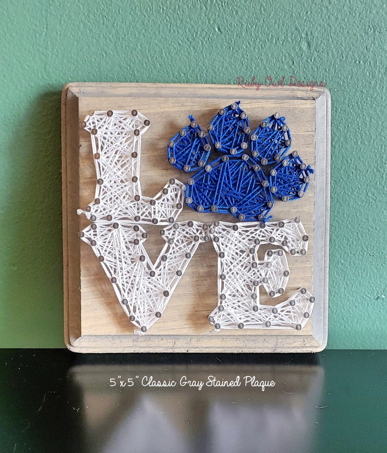 Paw Print LOVE String Art Sign Made to Order | Etsy