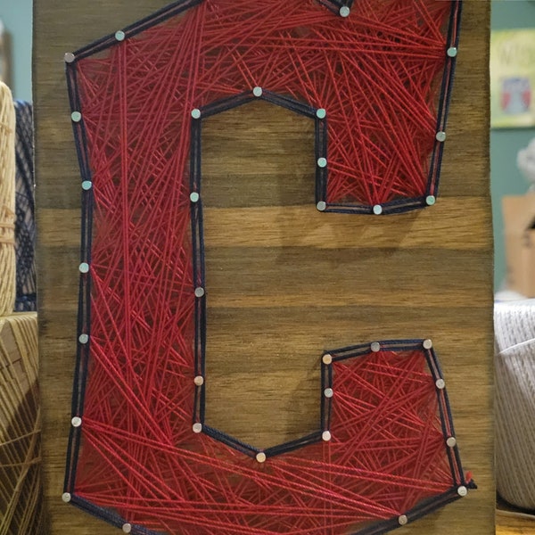 Cleveland Baseball String Art Sign, Guardians, Ohio, Made to Order