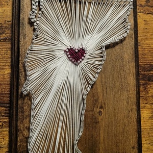 State of Vermont String Art Sign, Vermont, Made to Order