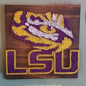Louisiana College String Art Sign, Tigers, Eye of the Tiger, Made to Order