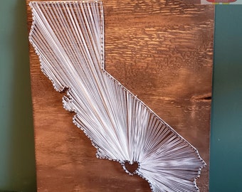 State of California String Art Sign, California, Made to Order