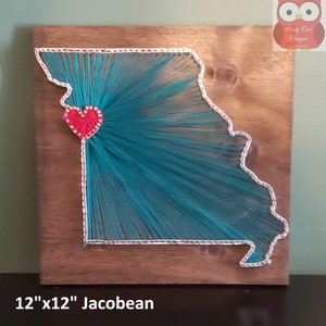 State of Missouri String Art Sign, Missouri, Made to Order