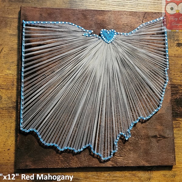 State of Ohio String Art Sign, Ohio, Made to Order
