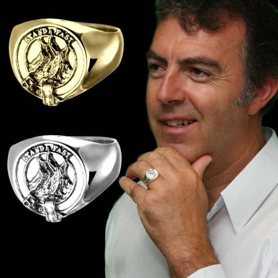 Clan Grant Crest Men s Signet Ring Etsy UK