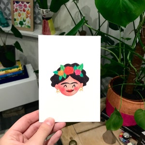 Flores de Frida Kahlo - Cartão Postal - Impressão A6