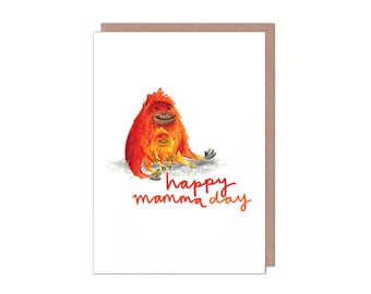 Cute Orangutan Mamma Mother's Day Card