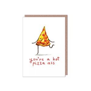 Hot Pizza Ass Cartão de Dia dos Namorados/Aniversário/Aniversário