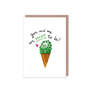 Biglietto di San Valentino/anniversario con gelato Mint To Be