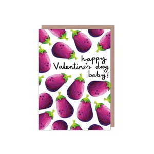 Valentijns-/jubileumkaart aubergine-emoji