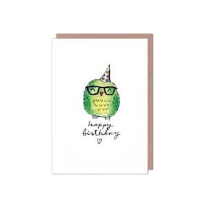 Carte d'anniversaire hibou