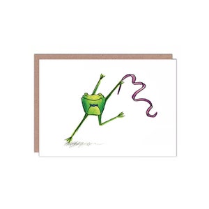Carte Ruban grenouille tournoyante