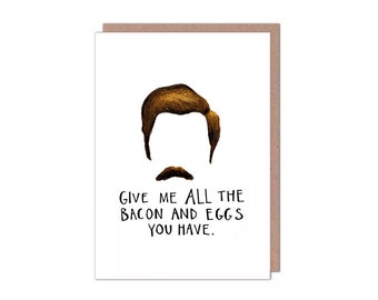 Carte d'anniversaire Ron Swanson pour les parcs et loisirs