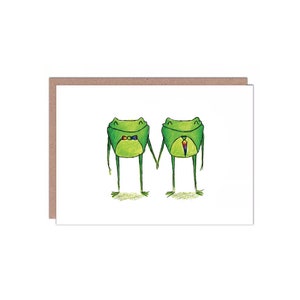 Love Wins Frog Valentijnskaart/Verjaardag/Verloving/Trouwkaart - Gay LGBTQ+ Queer