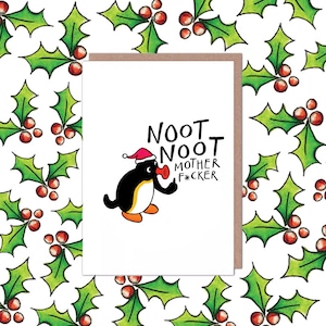 Tarjeta de Navidad Pingu Noot Noot
