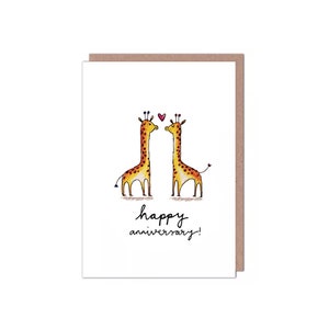 Cute Giraffe Anniversary Card image 1