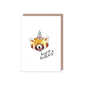 Roter Panda Karte zum Geburtstag
