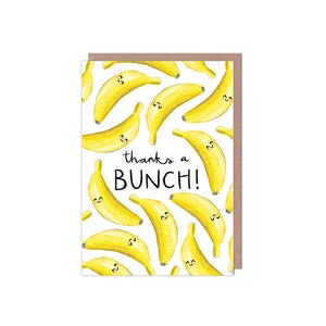 Thanks a Bunch Bananas Thank You Card