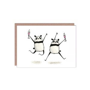 Carte Félicitations/Fiançailles/Mariage Panda