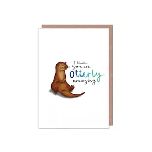 Otterly Amazing Otter Valentijns-/verjaardags-/jubileumkaart
