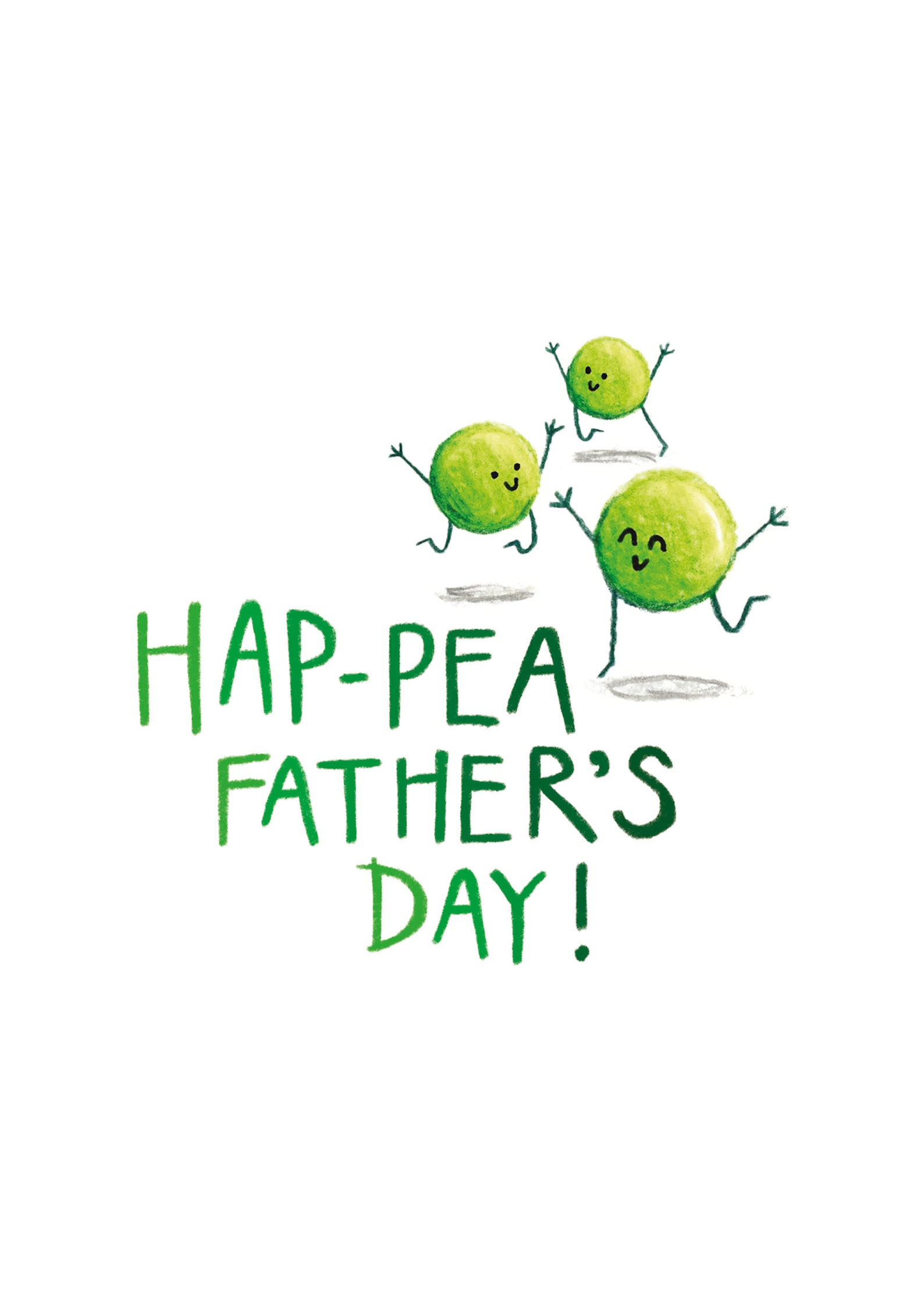 Happy 'hap-pea' Father's Day Pun Card - Etsy