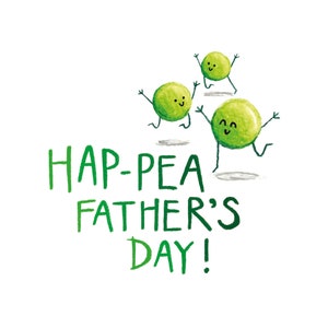 Happy 'hap-pea' Father's Day Pun Card - Etsy