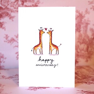 Cute Giraffe Anniversary Card image 3