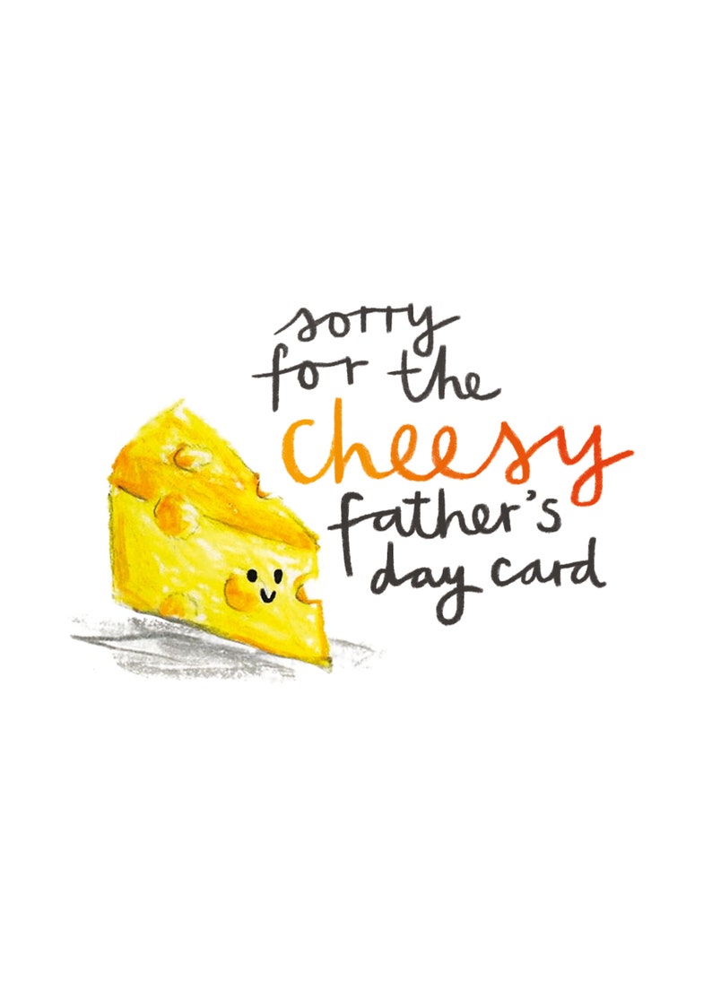 Sorry For The Cheesy Father's Day Cheese Pun Dad Joke Card Etsy
