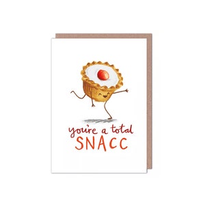 Cherry Bakewell You're a Total Snacc/Snack Valentines/Aniversário/Cartão de trocadilho de aniversário