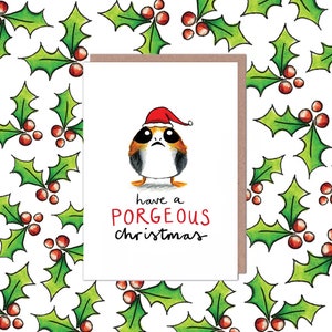 Carte de Noël Porg