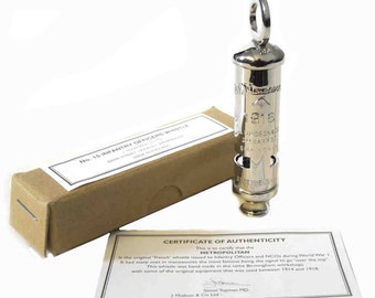 WW1 Whistle Army RAF RFC Signalling Metropolitan wwI NEW Acme Nickel plated Brass Trench Tommy