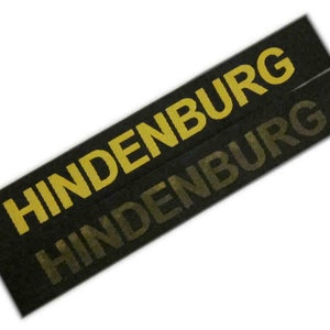 Hindenburg Cap Tally - New & Aged Hat Tallies Mützenband Airship Hindenburg Dirigible Steampunk Zeppelin