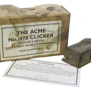 Airborne Cricket Paratrooper WW2 clicker US Army USA D-Day Normandy wk2 Aged Acme no hole