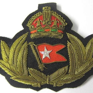 RMS Titanic Officers Cap Badge Hat Wreath White Star Line Captain Capt. Smith NEW Reproduction