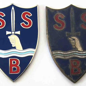 SBS キャップバッジ 特殊舟艇部隊 WW2 1st メタルバージョン - 新品・経年劣化 SAS 陸軍コマンドー