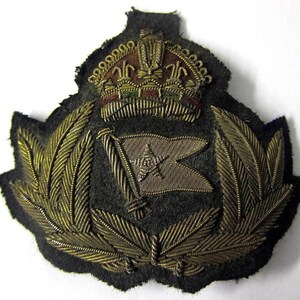 RMS Titanic Officers Wreath Cap Hat Badge White Star Line Captain Capt. Smith AGED or NEW Reproduction